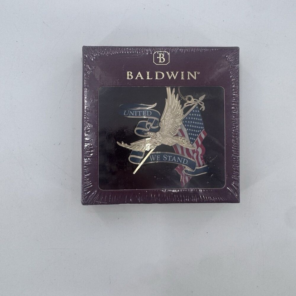 BALDWIN 2001 - 911 Remembrance Ornament, Flag, United We Stand, Eagle, Patriotic